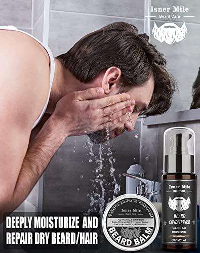 Men's Beard Grooming Kit with Sandalwood Oil - Conditioner, Oil & Care Set