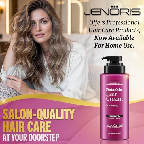 Moisturizing Hair Cream for All Hair Types - Hydrating & Frizz Control, 16.9 fl oz