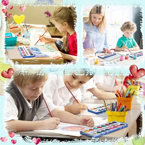 Tinlade Clear Heart Watercolor Paint Set - Valentine's Day Gift 12-Piece Variation of THIS listing