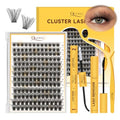 QUEWEL Lash Clusters Kit, 156 PCS Eyelash Clusters Kit D Curl Cluster Lahses Kit Include Mix10-18mm Lash Clusters Lash Bond and Seal Lash Tweezers Lash Cluster Glue Remover(QUBM-MIX10-18)