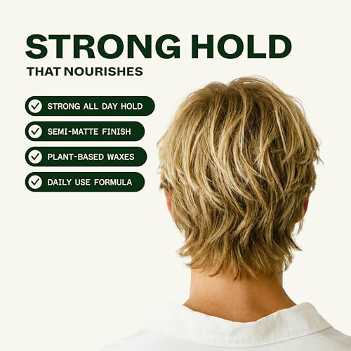 Strong Hold Hair Clay for Short & Medium Hair - Semi-Matte Finish, 90 mL