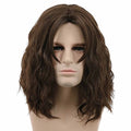 Men's Fluffy Short Curly Brown Wig 61cm Cosplay Halloween Party
