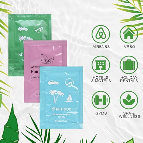 100-Piece Travel Size Body Wash Shampoo & Conditioner Set for Hotels & Gifts