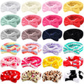 24 Pieces Face Wash Headband Set for Women - Stylish & Elastic Spa Hairbands - Black+Pink