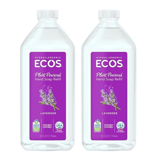 Earth Friendly Products - Rejuvenate Your Hands with Plant-Based Goodness: Lavender Hand Soap Refill (2 Pack - 32 oz Each)