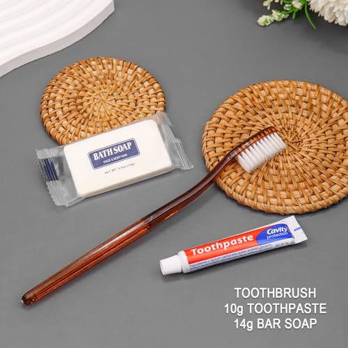 050 Packs Disposable Toothbrush & Toothpaste with Soap Travel Kit - Men & Women