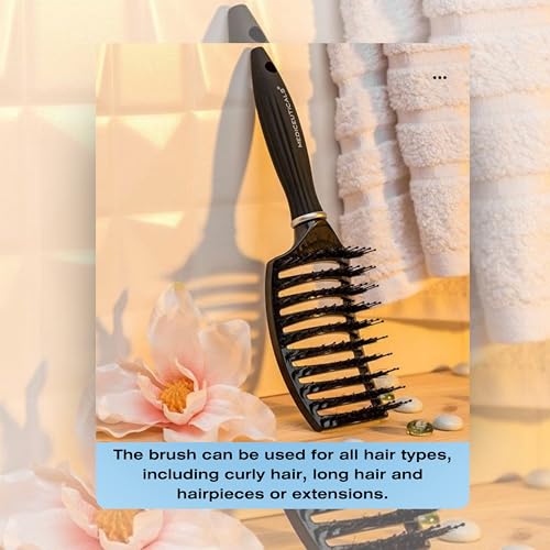 Detangling & Smoothing Hair Brush - Soft Touch, Heat-Style Friendly