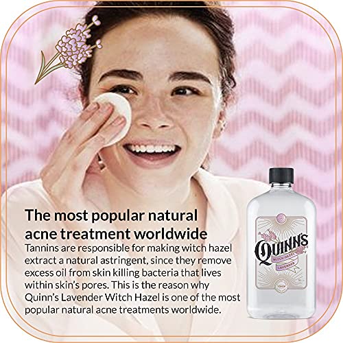 Quinn's Pure Castile Organic Unscented Liquid Soap 32 oz Alcohol Free Lavender Witch Hazel with Aloe Vera 16oz