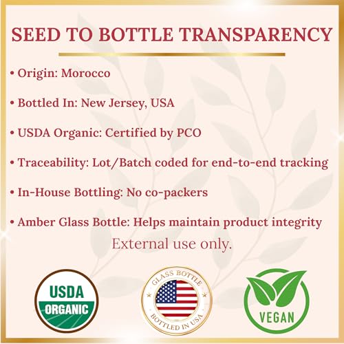 Argan Oil for Hair, Skin & Nails - 16oz Organic Moroccan Oil - Pomberries