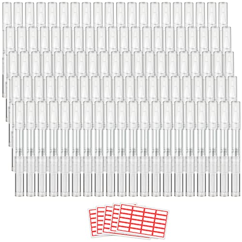 100 Pcs Empty Nail & Lip Oil Pen Set with Brush Tips, Reusable 3ml Containers
