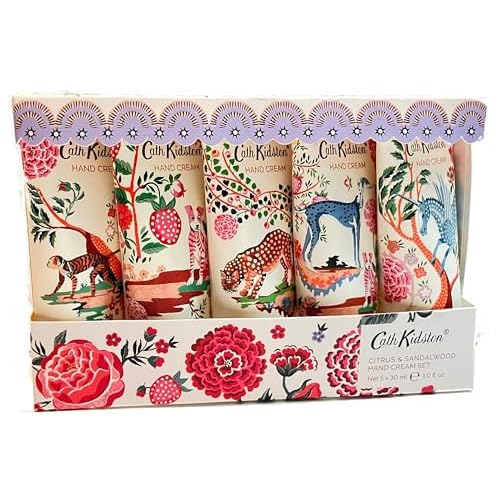 Heathcote & Ivory Cath Kidston Red Berry & Cedar Christmas Legends Hand Cream Set 5x 30ml