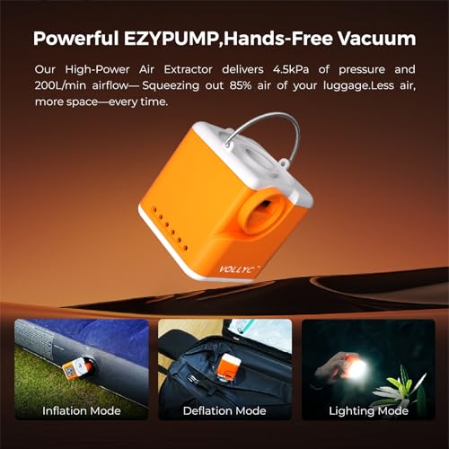 Travel Vacuum Bags with Pump 25L Large Capacity Waterproof Compression Storage Bag - 3 Pack White
