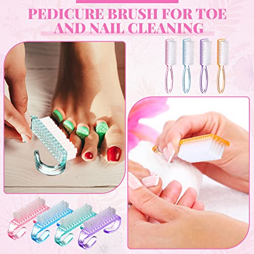 Transparent Nail Brush Set 200 Pcs for Cleaning Fingernails & Toes - Patelai