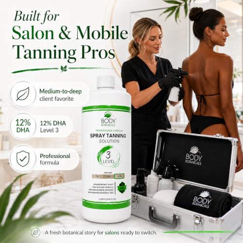 12% DHA Professional Spray Tan Solution - 33.8oz - Body Botanicals Variation of THIS listing