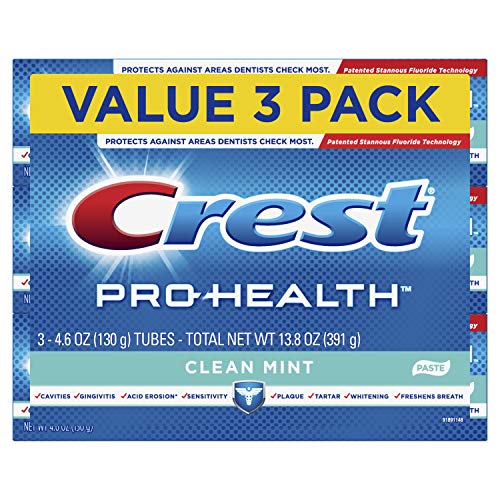 Crest Pro-Health Smooth Formula Toothpaste with Clean Mint - Pack of 3, 4.6 oz