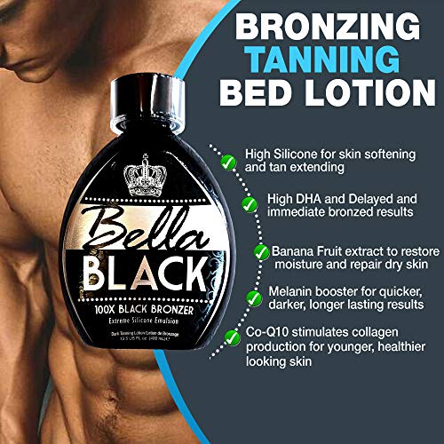 Dolce Vita Bella Black 100X Dark Tanning Lotion - Indoor Bed Bronzer 13.5oz