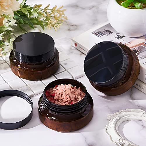 Amber 36 Pack 5 oz Refillable Plastic Lotion Containers with Lids - Leakproof Cosmetic Jars