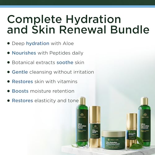Tree of Life Ultra Hydration Skin Care Collection - 5 Piece Set - Ultimate Skin Care Set
