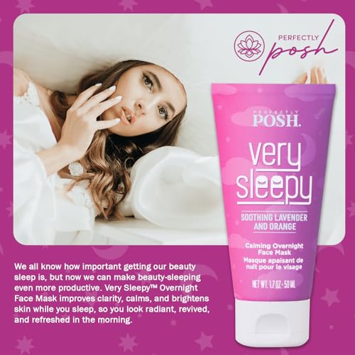 Perfectly Posh - Very Sleepy Overnight Face Mask - Hydrating Night Mask with Lavender and Hyaluronic Acid for Radiant Skin - 50ml