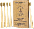 Boar Hair Hard Bristle Bamboo Toothbrush 5 Pack - Natural Organic, Eco-Friendly, Quick Dry