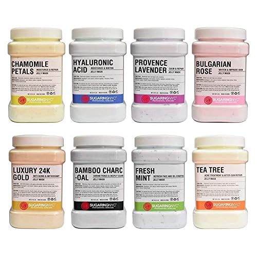 Vajacial Jelly Mask Peel-Off Bikini, Underarms Area Peel Mask - Fresh Mint - Professional Size 23oz by Sugaring NYC