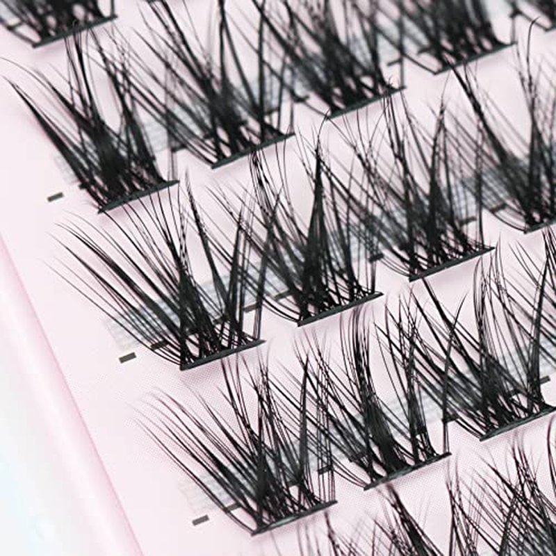 DIY 120Pcs Cluster Lashes C Curl Natural Look Mixed Size False Eyelashes Volume Eyelash Extension Dramatic Eyelash Makeup Tools (12/14/16mm)