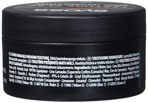 Syoss Matte Hair Styling Clay - Strong Control, Dull Finish, 100ml