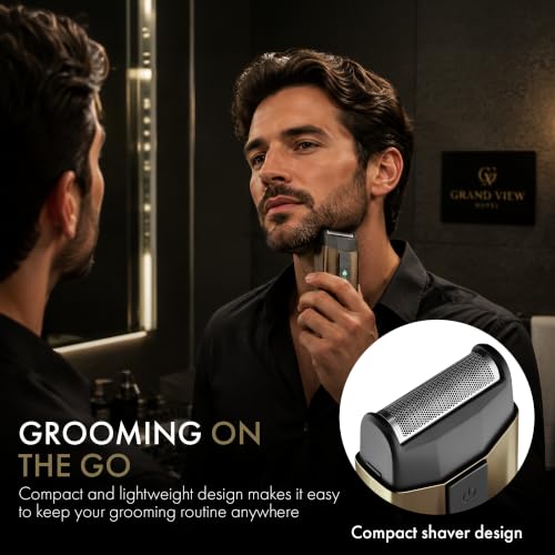 Foil Shaver with Integrated Trimmer - Cordless, USB-C Rechargeable, Close Shaving