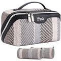 BOYATU Black Makeup Bag C-4 Travel Organizer with Detachable Small Bags