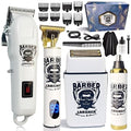 Professional Barber Shaver Set, Hair Clippers for Men, Cordless Beard Trimmer & Electric Razor Shavers for Men, Rechargeable Set Barber Hair Cutting Kit Men's Grooming Kit