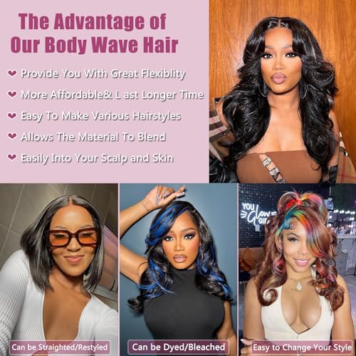 Body Wave Human Hair Bundles - 16 Inch 100% Virgin Brazilian Black Hair