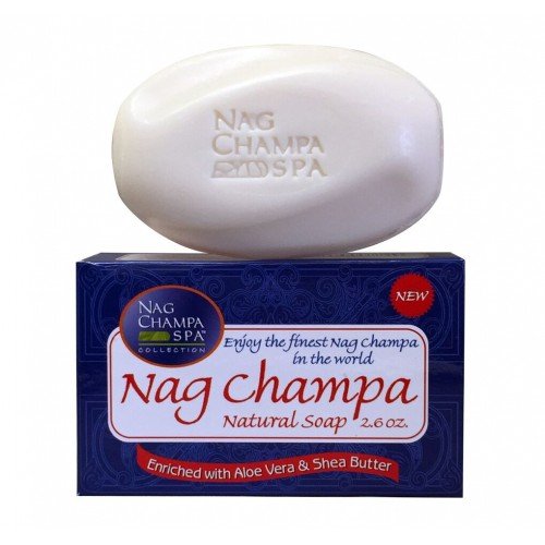 Nag Champa Natural Soap Bars - Pack of 6, 2.6 oz Each, Vegan & Eco-Friendly