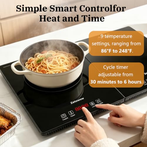 47.2x15.7 Inch Electric Warming Tray with 4 Zones & Tempered Glass - Modular Food Warmer for Buffet & Catering