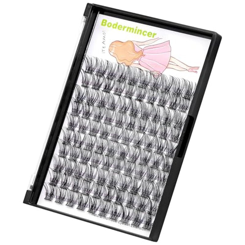 Bodermincer 8-10-12-14-16mm MIX/10-12-14-16mm MIX D Curl Mink Cluster Eyelash Extension Natural 3D Russian Volume Faux Eyelashes Individual Lashes Makeup (12MM)
