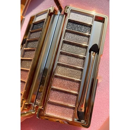 Green Eyeshadow Palette 9 Colos, Highly Pigmented Matte Shimmer Glitter Lime Forest Green Eye Shadow Palette for Hazel Eyes, Long Lasting Dark Emerald Wicked Makeup for Daily,Festival, Blendable,Vegan