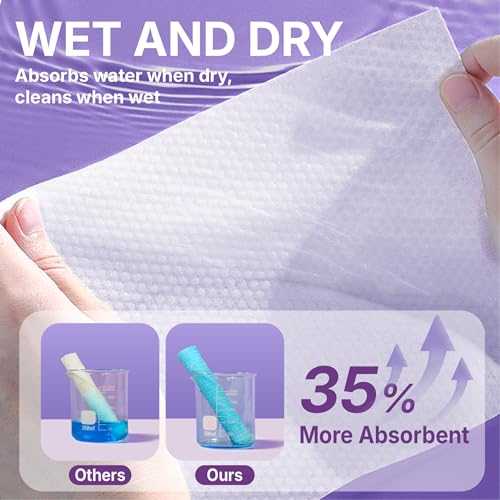 Pearl Texture Disposable Face Towels XL - 50 Count, Gentle Deep Cleaning
