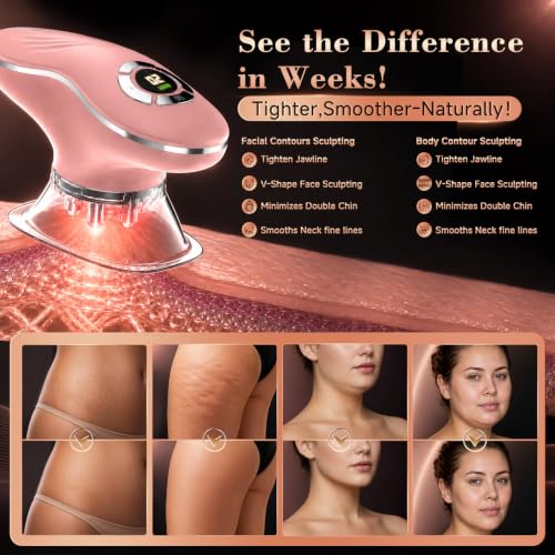 Electric Lymphatic Contour Face & Body Brush Pink for Jawline, Neck & Body