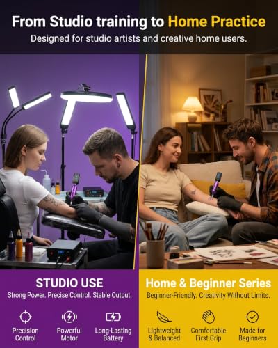 Wireless Tattoo Pen Kit for Beginners & Artists - Complete All-in-One Set