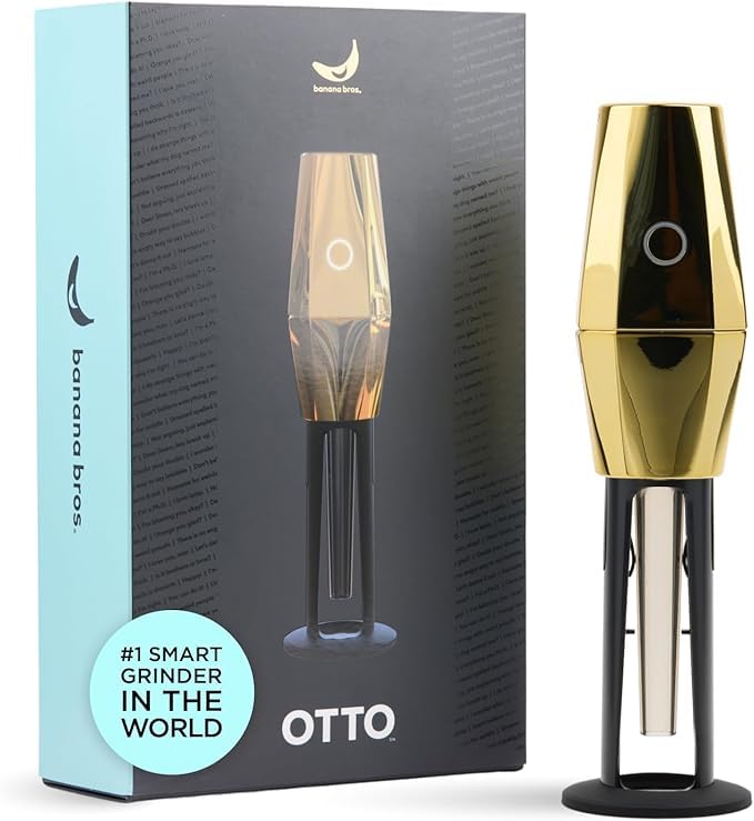 OTTO One-Touch Automatic Spice Mill - USB Rechargeable, Gold, No Carrying Case