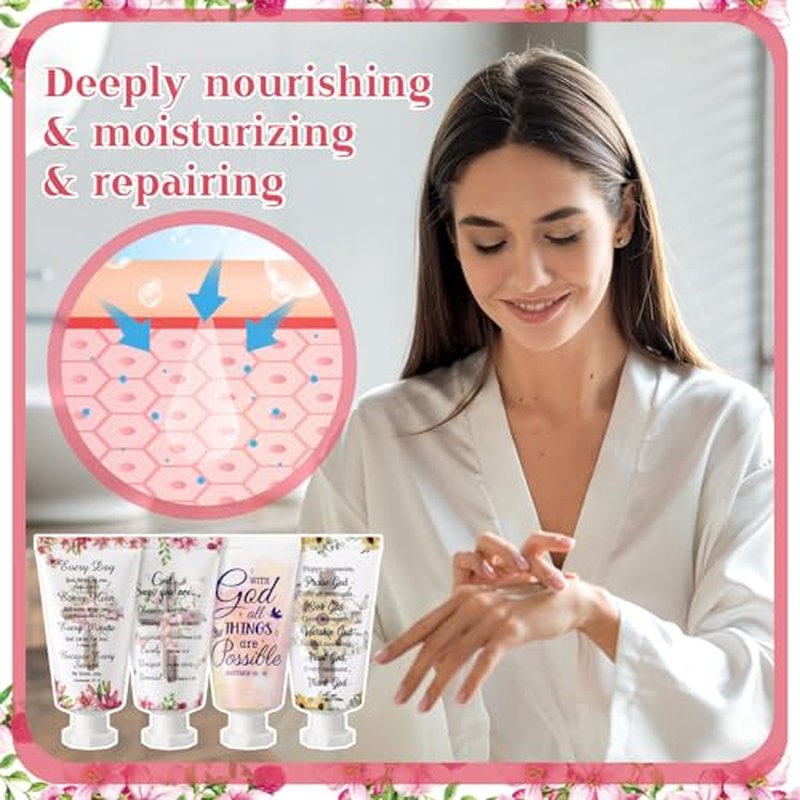 72 Pcs Christian Hand Cream Bulk Gifts for Women Bible Verse Mini Hand Lotion Scripture Travel Lotion for Dry Cracked Christian Religious Gifts Bulk for Mom Women Teacher Wedding Favors (Cross Style)