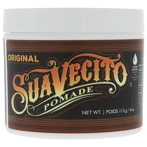 Suavecito Pomade Firme (Strong) Hold 4 oz, 1 Pack - Pomade For Men - Medium Shine Water Based Wax Like Flake Free Hair Gel - Easy To Wash Out - All Day Hold For All Hair Styles