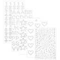 5Pcs Rhinestone Stickers Heart Numbers Letters Sticker Self-Adhesive Glitter Alphabet Jewels Decal Crystal Gemstone Border Art Sticker for Face Makeup Body Nail Craft Clothes Festival Decors