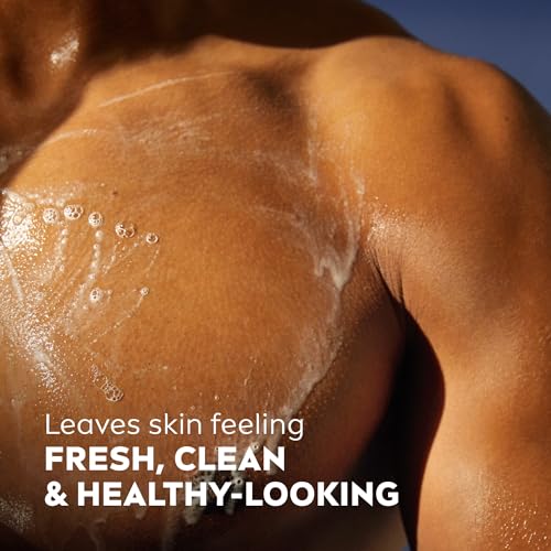 NIVEA MEN Active Clean Body Wash with Natural Charcoal for Normal to Oily Skin,3-in-1 Charcoal Body Wash,Face and Hair,Draws Out Dirt and Impurities,30 Fl Oz Bottle,(Pack of 2)