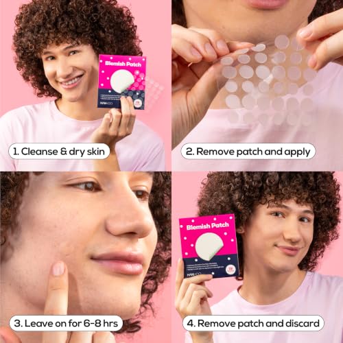 Hydrocolloid Acne Patches Set - 288 Count, Clear Surface Blemish Cover