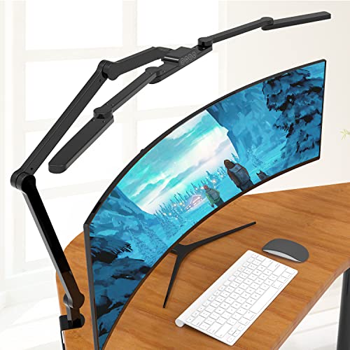 Black EPABINA LED Desk Lamp with Clamp, 41.5-Inch Adjustable Architect Light