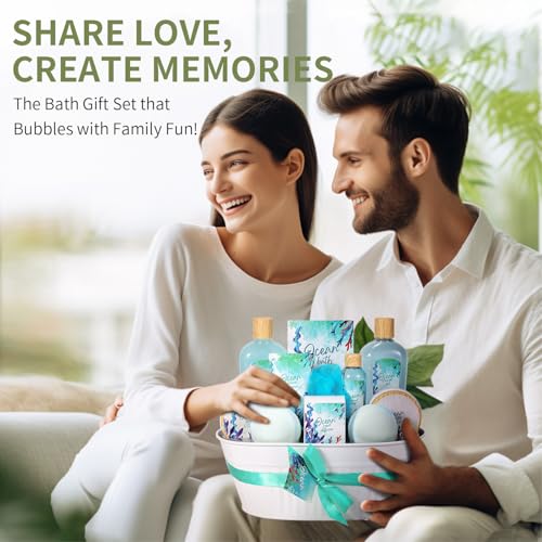 BODY & EARTH Ocean Spa Gift Set for Women - 11-Piece Luxury Bath & Body Collection