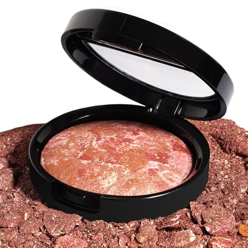 Baked Bronzer Powder for Face ? Natural Bronze, Cruelty Free Makeup for Shape, Contour & Highlight with a Soft Matte Radiant Finish (Nebula Night)