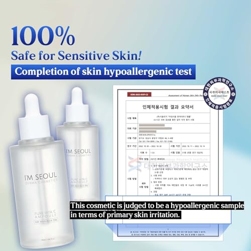 I'M SEOUL Vitamin C Serum ? Sensitive Skin Vitamin C Serum with Niacinamide ? Gentle Brightening Formula ? Supports Skin Barrier ? Korean Skincare 3.04 fl oz