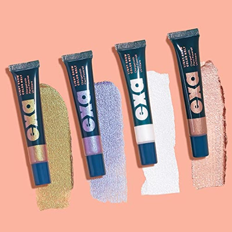 Exa Beauty - Natural Light Show Color Melt Sparkler For Eyes + Cheeks + Lips | Clean, Vegan, Cruelty-Free Makeup (Dear Diary - Rainbow Sparkle)