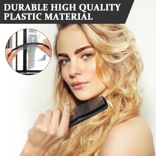 100 Pack Bulk Disposable Hair Brushes & Combs Set for Travel & Hygiene - Black